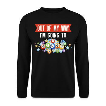 Joueur de bingo hors de mon chemin, je suis - Sweat-shirt Unisexe - noir - Devant - Alina (178cm) & Michal (187cm)