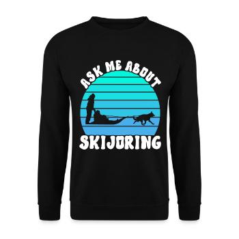 Sledding Sled Dogs - Unisex Sweatshirt - black - Front - Alina (178cm) & Michal (187cm)