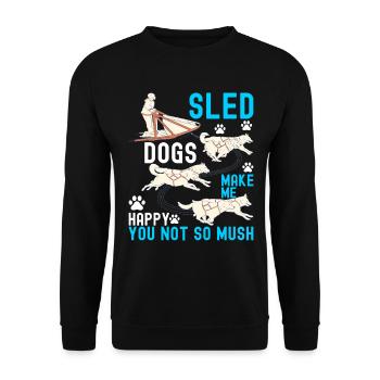 Chiens de traîneau - Sweat-shirt Unisexe - noir - Devant - Alina (178cm) & Michal (187cm)