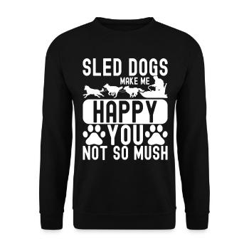 Traîneau Chiens de traîneau - Sweat-shirt Unisexe - noir - Devant - Alina (178cm) & Michal (187cm)