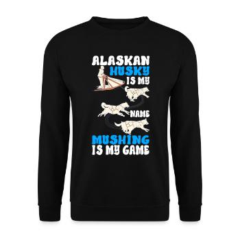Sledding Sled dogs - Unisex Sweatshirt - black - Front - Alina (178cm) & Michal (187cm)