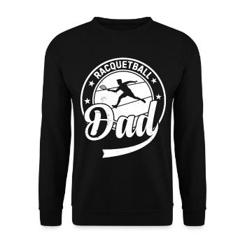 Racquetball Dad Racquetball Player Daddy - Unisex Pullover - Schwarz - Vorne - Alina (178cm) & Michal (187cm)