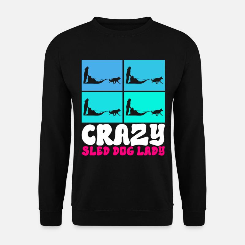 Sledding Sled dogs - Unisex Sweatshirt - black
