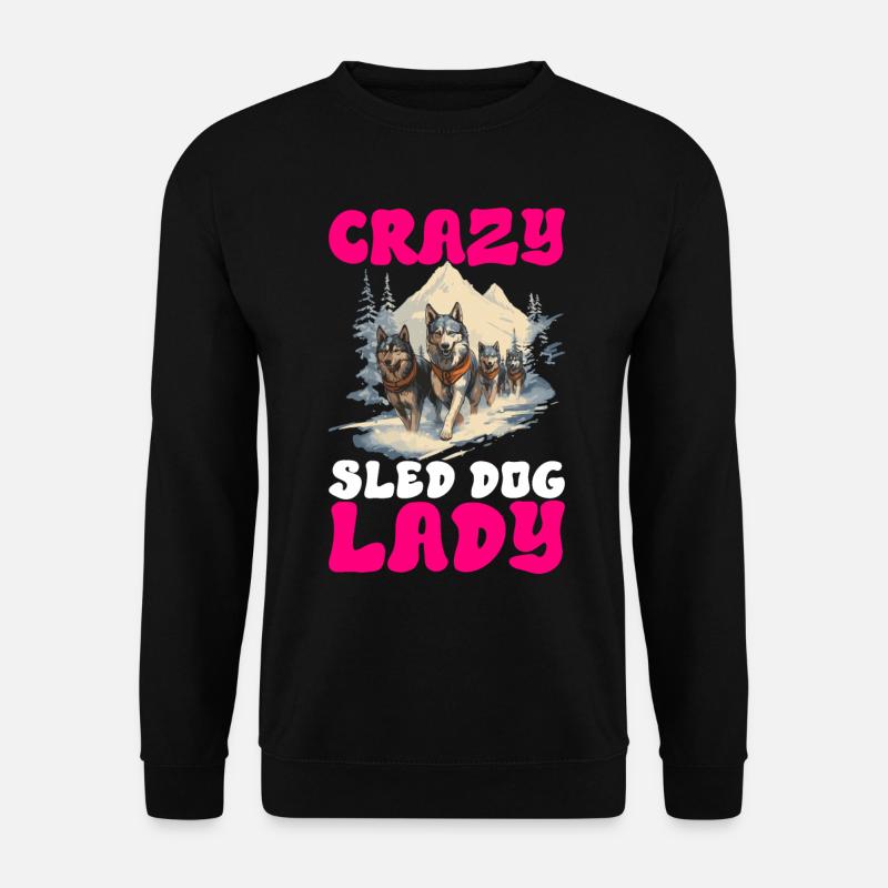 Sledding Sled dogs - Unisex Sweatshirt - black