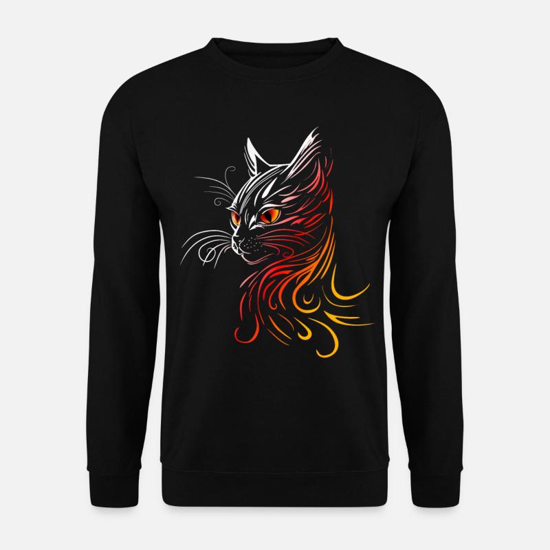 Katzenkopf Katze - Unisex Pullover - Schwarz