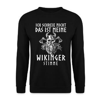Viking Tshirt Viking Valhalla Valhalla God Odin - Unisex Sweatshirt - black - Front - Alina (178cm) & Michal (187cm)