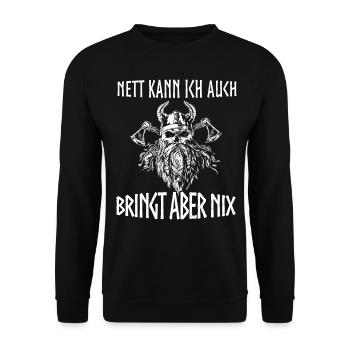 T-shirt Viking Valhalla Valhalla Dieu Odin - Sweat-shirt Unisexe - noir - Devant - Alina (178cm) & Michal (187cm)
