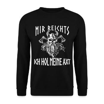 Viking Tshirt Viking Valhalla Valhalla God Odin - Unisex Sweatshirt - black - Front - Alina (178cm) & Michal (187cm)