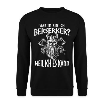 T-shirt Viking Valhalla Valhalla Dieu Odin - Sweat-shirt Unisexe - noir - Devant - Alina (178cm) & Michal (187cm)
