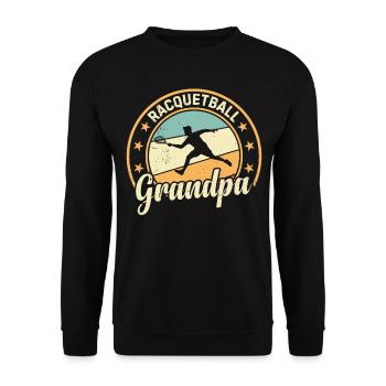 Racquetball Player Grandpa - Racquetball Grandpa - Unisex Pullover - Schwarz - Vorne - Alina (178cm) & Michal (187cm)