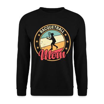 Racquetball Player Mama - Racquetball Mom - Unisex Pullover - Schwarz - Vorne - Alina (178cm) & Michal (187cm)