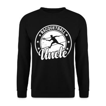Racquetball Uncle Racquetball Player Uncle - Unisex Pullover - Schwarz - Vorne - Alina (178cm) & Michal (187cm)
