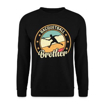 Racquetball Player Brother - Racquetball Brother - Unisex Pullover - Schwarz - Vorne - Alina (178cm) & Michal (187cm)