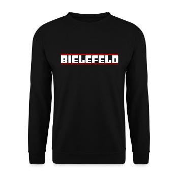 Bielefeld - Unisex Pullover - Schwarz - Vorne - Alina (178cm) & Michal (187cm)