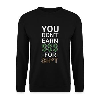 self employed | Self-employed as an entrepreneur - Unisex Sweatshirt - black - Front - Alina (178cm) & Michal (187cm)