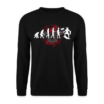 Wikinger Tshirt Viking Valhalla Walhalla Gott Odin - Unisex Pullover - Schwarz - Vorne - Alina (178cm) & Michal (187cm)