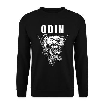 Viking Tshirt Viking Valhalla Valhalla God Odin - Unisex Sweatshirt - black - Front - Alina (178cm) & Michal (187cm)