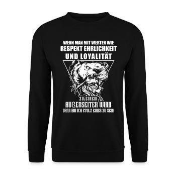 Viking Tshirt Viking Valhalla Valhalla God Odin - Unisex Sweatshirt - black - Front - Alina (178cm) & Michal (187cm)