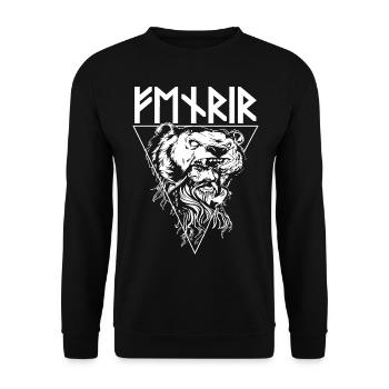 Viking Tshirt Viking Valhalla Valhalla God Odin - Unisex Sweatshirt - black - Front - Alina (178cm) & Michal (187cm)