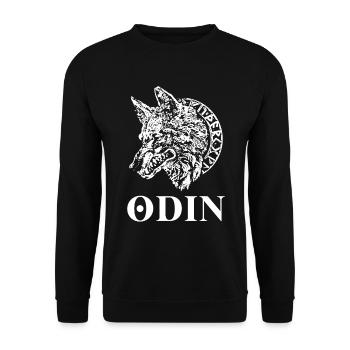 Viking Tshirt Viking Valhalla Valhalla God Odin - Unisex Sweatshirt - black - Front - Alina (178cm) & Michal (187cm)