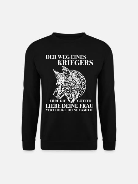 Wikinger Tshirt Viking Valhalla Walhalla Gott Odin - Unisex Pullover - Schwarz