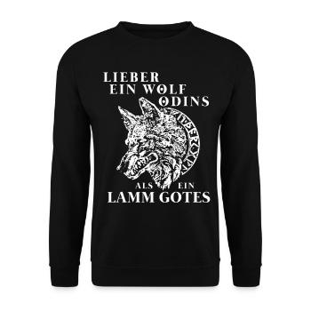 Viking Tshirt Viking Valhalla Valhalla God Odin - Unisex Sweatshirt - black - Front - Alina (178cm) & Michal (187cm)