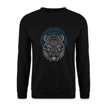 Viking Tshirt Viking Valhalla Valhalla God Odin - Unisex Sweatshirt - black - Front - Alina (178cm) & Michal (187cm)