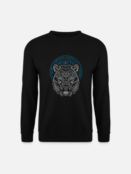 Wikinger Tshirt Viking Valhalla Walhalla Gott Odin - Unisex Pullover - Schwarz
