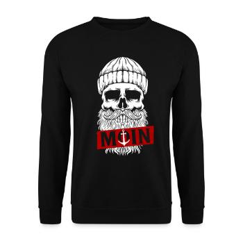 Hamburg Tshirt Homme Femmes Moin Hamburch Hafen - Sweat-shirt Unisexe - noir - Devant - Alina (178cm) & Michal (187cm)