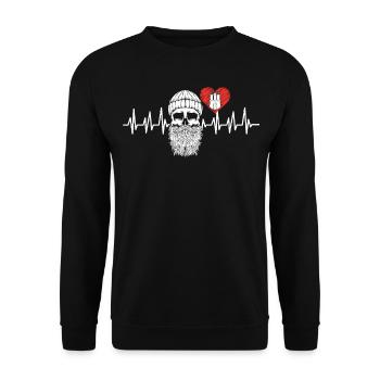 Hamburg Tshirt Homme Femmes Moin Hamburch Hafen - Sweat-shirt Unisexe - noir - Devant - Alina (178cm) & Michal (187cm)