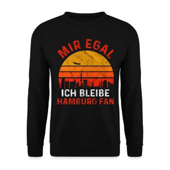 Hamburg Tshirt Homme Femmes Moin Hamburch Hafen - Sweat-shirt Unisexe - noir - Devant - Alina (178cm) & Michal (187cm)