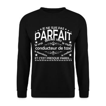 Taxi driver the only Taxi driver the v - Unisex Sweatshirt - black - Front - Alina (178cm) & Michal (187cm)