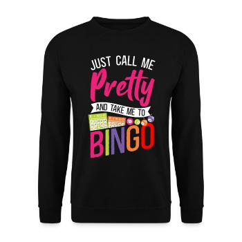 Fille de joueur de bingo Appelez-moi - Sweat-shirt Unisexe - noir - Devant - Alina (178cm) & Michal (187cm)