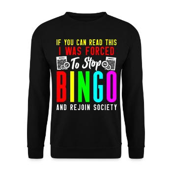 Bingo Player If You Can Read This - Unisex Sweatshirt - black - Front - Alina (178cm) & Michal (187cm)