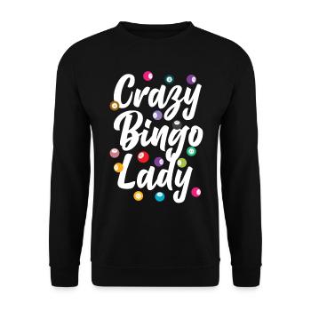 Joueur de bingo Crazy Bingo Lady - Sweat-shirt Unisexe - noir - Devant - Alina (178cm) & Michal (187cm)