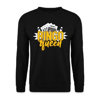 Bingo Player Queen Bingo Queen - Unisex Pullover - Schwarz - Vorne - Alina (178cm) & Michal (187cm)