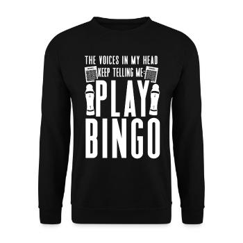 Joueur de bingo Les voix dans ma tête - Sweat-shirt Unisexe - noir - Devant - Alina (178cm) & Michal (187cm)