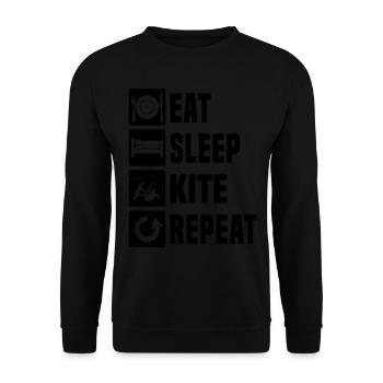 Men's Kiting Kitesurfer Women's Kite Kitesurfing - Unisex Sweatshirt - black - Front - Alina (178cm) & Michal (187cm)