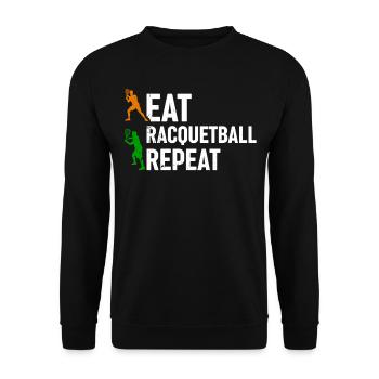 Manger Racquetball Repeat - Racquetball - Sweat-shirt Unisexe - noir - Devant - Alina (178cm) & Michal (187cm)