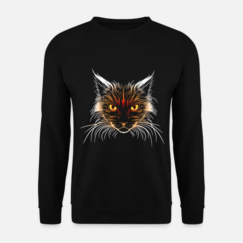 Cat's head orange - Unisex Sweatshirt - black