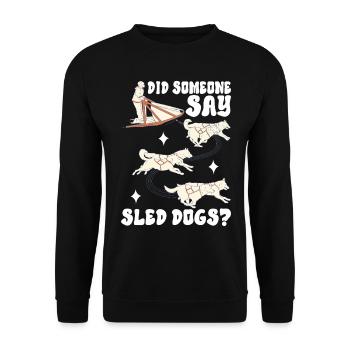 Traîneau Chiens de traîneau - Sweat-shirt Unisexe - noir - Devant - Alina (178cm) & Michal (187cm)