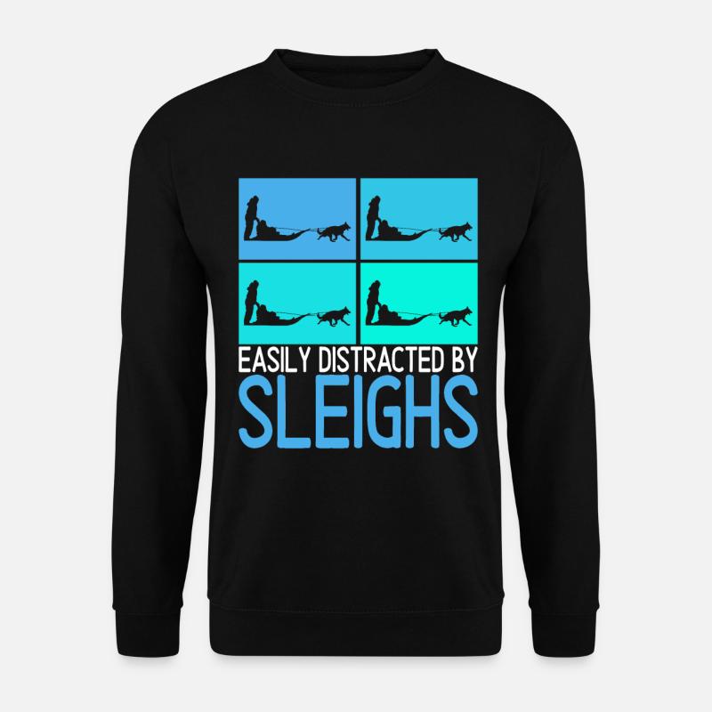 Sledding Sled dogs - Unisex Sweatshirt - black