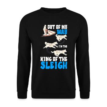 Sledding Sled dogs - Unisex Sweatshirt - black - Front - Alina (178cm) & Michal (187cm)