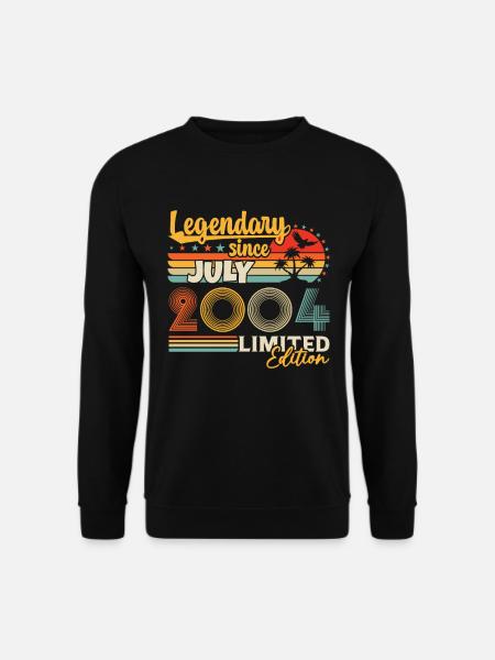 Juli 2004 Jahrgang geboren Geburtstag Geschenk - Unisex Pullover - Schwarz