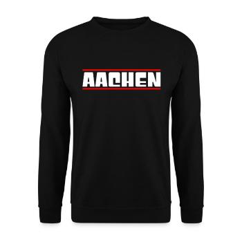 Aachen - Unisex Pullover - Schwarz - Vorne - Alina (178cm) & Michal (187cm)