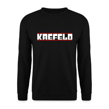 Krefeld - Unisex Pullover - Schwarz - Vorne - Alina (178cm) & Michal (187cm)