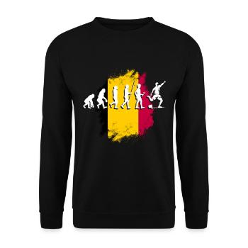 Belgien Belgique Belgie Belgium Brüssel Fußball - Unisex Pullover - Schwarz - Vorne - Alina (178cm) & Michal (187cm)
