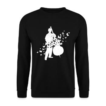 Double Bass Player Double Bass Instrument Double B - Unisex Sweatshirt - black - Front - Alina (178cm) & Michal (187cm)