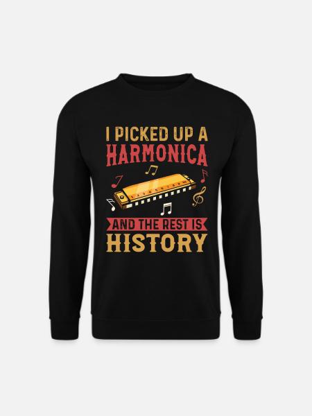 Harmonica Player - Harmonica Instrument Harmonica - Unisex Pullover - Schwarz