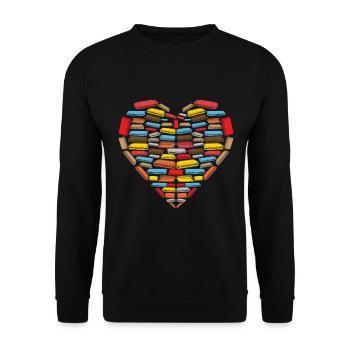 Many Harmonica Instruments Musician Harmonica Play - Unisex Sweatshirt - black - Front - Alina (178cm) & Michal (187cm)